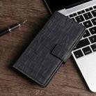 For iPhone 11 Skin Feel Crocodile Texture Magnetic Clasp Horizontal Flip PU Leather Case with Holder & Card Slots & Wallet (Black) - 1