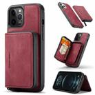 For iPhone 12 mini JEEHOOD Magnetic Zipper Horizontal Flip Leather Case with Holder & Card Slot & Wallet (Red) - 1