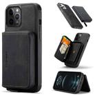 For iPhone 12 / 12 Pro JEEHOOD Magnetic Zipper Horizontal Flip Leather Case with Holder & Card Slot & Wallet(Black) - 1