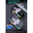 iMICE G7 Colorful Streamer Lights Rechargeable Silent Wireless Mouse(Black) - 5
