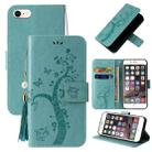 Embossed Lucky Tree Horizontal Flip Leather Case with Holder & Card Slot & Wallet & Lanyard For iPhone 8 Plus / 7 Plus(Green) - 1