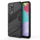 For Samsung Galaxy A52 5G Punk Armor 2 in 1 PC + TPU Shockproof Case with Invisible Holder(Black) - 1
