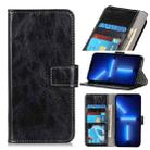 For iPhone 13 Pro Retro Crazy Horse Texture Horizontal Flip Leather Case with Holder & Card Slots & Photo Frame & Wallet (Black) - 1