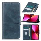 For iPhone 13 Mirren Crazy Horse Texture Horizontal Flip Leather Case with Holder & Card Slots & Wallet(Blue) - 1