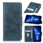 For iPhone 13 Pro Mirren Crazy Horse Texture Horizontal Flip Leather Case with Holder & Card Slots & Wallet (Blue) - 1