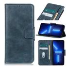 For iPhone 13 Pro Max Mirren Crazy Horse Texture Horizontal Flip Leather Case with Holder & Card Slots & Wallet (Blue) - 1