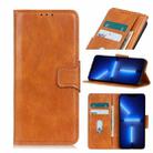For iPhone 13 Pro Max Mirren Crazy Horse Texture Horizontal Flip Leather Case with Holder & Card Slots & Wallet (Brown) - 1
