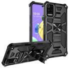 For OnePlus Nord / Nord N200 5G Shockproof TPU + PC Magnetic Protective Case with Holder(Black) - 1