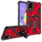 For OnePlus Nord / Nord N200 5G Shockproof TPU + PC Magnetic Protective Case with Holder(Red) - 1