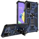 For OnePlus Nord / Nord N200 5G Shockproof TPU + PC Magnetic Protective Case with Holder(Blue) - 1