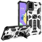 For OnePlus Nord / Nord N200 5G Shockproof TPU + PC Magnetic Protective Case with Holder(Silver) - 1