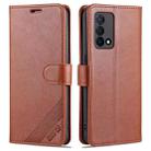 For OPPO K9 AZNS Sheepskin Texture Horizontal Flip Leather Case with Holder & Card Slots & Wallet(Brown) - 1