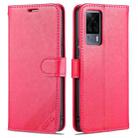 For vivo S9e AZNS Sheepskin Texture Horizontal Flip Leather Case with Holder & Card Slots & Wallet(Red) - 1