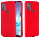 For Motorola Moto G50 Pure Color Liquid Silicone Shockproof Full Coverage Case(Red) - 1