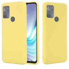 For Motorola Moto G50 Pure Color Liquid Silicone Shockproof Full Coverage Case(Yellow) - 1