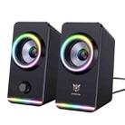 ONIKUMA X6 5W x 2 USB Wired Speaker with RGB Lighting & 3.5mm AUX Interface, Cable Length: 1.3m(Black) - 1
