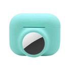 2 in 1 Shockproof Full Coverage Silicone Protective Case For AirPods Pro / AirTag(Teal) - 1