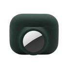 2 in 1 Shockproof Full Coverage Silicone Protective Case For AirPods Pro / AirTag(Dark Green) - 1