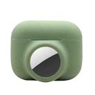 2 in 1 Shockproof Full Coverage Silicone Protective Case For AirPods Pro / AirTag(Olive Green) - 1