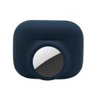 2 in 1 Shockproof Full Coverage Silicone Protective Case For AirPods Pro / AirTag(Dark Blue) - 1