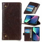 For iPhone 13 mini Copper Buckle Nappa Texture Horizontal Flip Leather Case with Holder & Card Slots & Wallet (Coffee) - 1