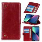 For iPhone 13 mini Copper Buckle Nappa Texture Horizontal Flip Leather Case with Holder & Card Slots & Wallet (Wine Red) - 1