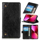 For iPhone 13 Copper Buckle Nappa Texture Horizontal Flip Leather Case with Holder & Card Slots & Wallet(Black) - 1