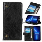 For iPhone 13 Pro Copper Buckle Nappa Texture Horizontal Flip Leather Case with Holder & Card Slots & Wallet (Black) - 1