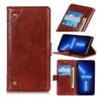 For iPhone 13 Pro Copper Buckle Nappa Texture Horizontal Flip Leather Case with Holder & Card Slots & Wallet (Brown) - 1