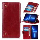 For iPhone 13 Pro Max Copper Buckle Nappa Texture Horizontal Flip Leather Case with Holder & Card Slots & Wallet (Wine Red) - 1