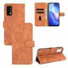 For Blackview A90 Solid Color Skin Feel Magnetic Buckle Horizontal Flip Calf Texture PU Leather Case with Holder & Card Slots & Wallet(Brown) - 1