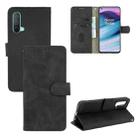 For OnePlus Nord CE 5G Solid Color Skin Feel Magnetic Buckle Horizontal Flip Calf Texture PU Leather Case with Holder & Card Slots & Wallet(Black) - 1