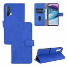 For OnePlus Nord CE 5G Solid Color Skin Feel Magnetic Buckle Horizontal Flip Calf Texture PU Leather Case with Holder & Card Slots & Wallet(Blue) - 1