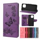 For Xiaomi Mi 11 Vintage Embossed Floral Butterfly Pattern Horizontal Flip Leather Case with Card Slot & Holder & Wallet & Lanyard(Purple) - 1