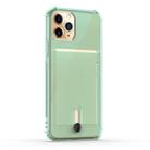For iPhone 11 Pro Shockproof TPU Protective Case with Card Slot(Green) - 1