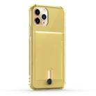 For iPhone 11 Pro Shockproof TPU Protective Case with Card Slot(Gold) - 1