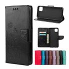 For Samsung Galaxy A22 5G Butterfly Flower Pattern Horizontal Flip Leather Case with Holder & Card Slots & Wallet(Black) - 1