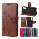 For Sony Xperia 10 III Butterfly Flower Pattern Horizontal Flip Leather Case with Holder & Card Slots & Wallet(Brown) - 1