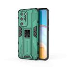 For Huawei P40 Supersonic PC + TPU Shock-proof Protective Case with Holder(Green) - 1