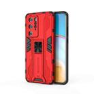 For Huawei P40 Supersonic PC + TPU Shock-proof Protective Case with Holder(Red) - 1