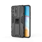 For Huawei P40 Pro Supersonic PC + TPU Shock-proof Protective Case with Holder(Black) - 1