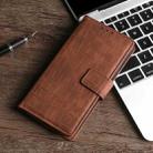 For OnePlus 7T Skin Feel Crocodile Texture Magnetic Clasp Horizontal Flip PU Leather Case with Holder & Card Slots & Wallet(Brown) - 1