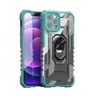 PC + TPU Shockproof Protective Case with Metal Ring Holder For iPhone 12 Mini(Green) - 1