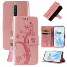 For OnePlus 8 Embossed Lucky Tree Horizontal Flip Leather Case with Holder & Card Slot & Wallet & Lanyard(Rose Gold) - 1