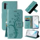 For OnePlus Nord Embossed Lucky Tree Horizontal Flip Leather Case with Holder & Card Slot & Wallet & Lanyard(Green) - 1