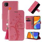 For Xiaomi Redmi 9C Embossed Lucky Tree Horizontal Flip Leather Case with Holder & Card Slot & Wallet & Lanyard(Pink) - 1