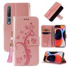 For Xiaomi Mi 10 Embossed Lucky Tree Horizontal Flip Leather Case with Holder & Card Slot & Wallet & Lanyard(Rose Gold) - 1