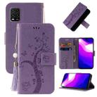 For Xiaomi Mi 10 Lite Embossed Lucky Tree Horizontal Flip Leather Case with Holder & Card Slot & Wallet & Lanyard(Purple) - 1