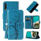For Xiaomi Mi A3 Embossed Lucky Tree Horizontal Flip Leather Case with Holder & Card Slot & Wallet & Lanyard(Blue) - 1