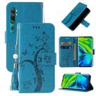 For Xiaomi Mi Note 10 Embossed Lucky Tree Horizontal Flip Leather Case with Holder & Card Slot & Wallet & Lanyard(Blue) - 1